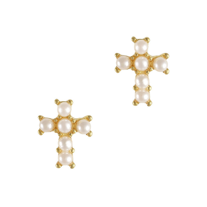 Pearly Cross / Gold