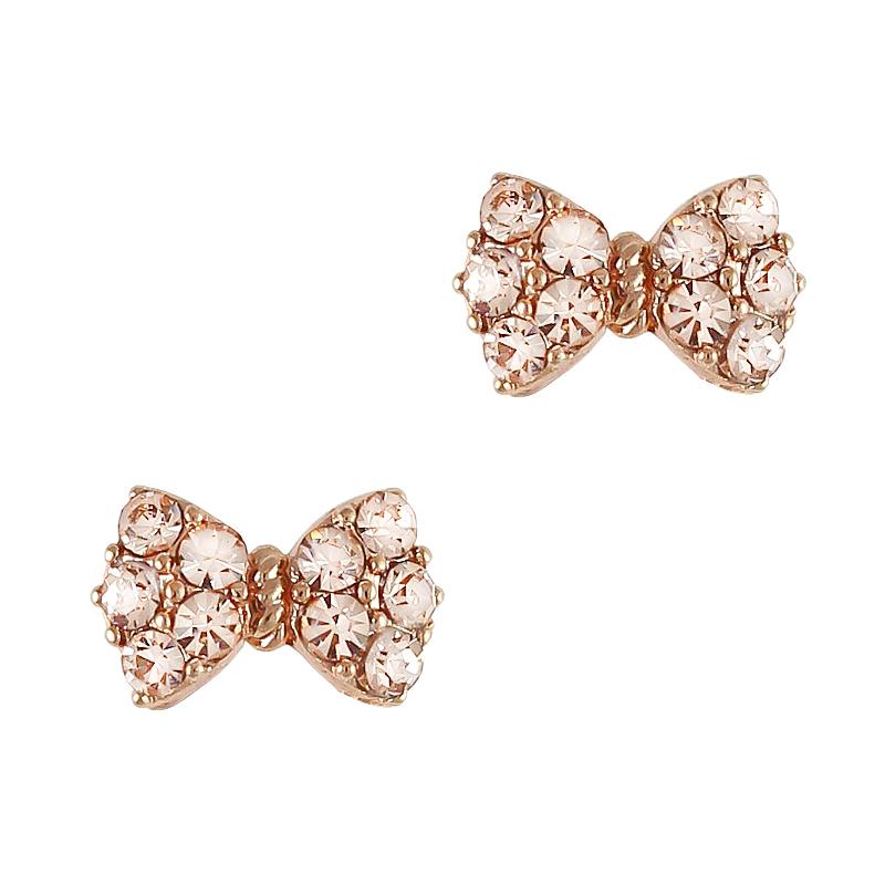  Princess Bow / Swarovski Charm / Rose Gold / Silk 