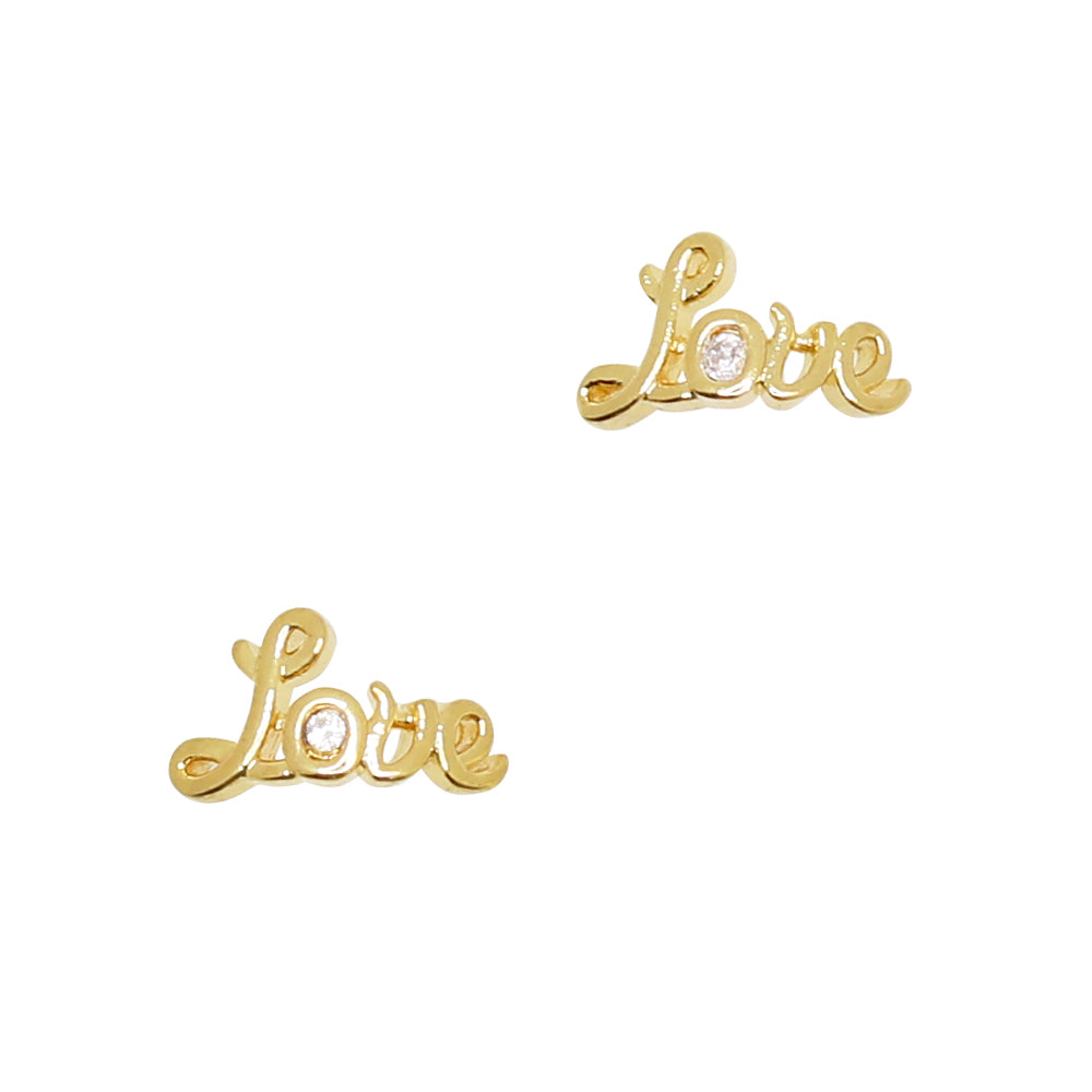  Bedazzled Love / Zircon Charm / Gold 