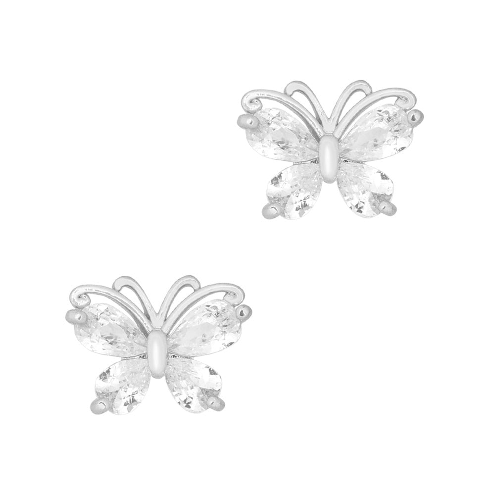  Social Butterfly / Zircon Charm / Silver 