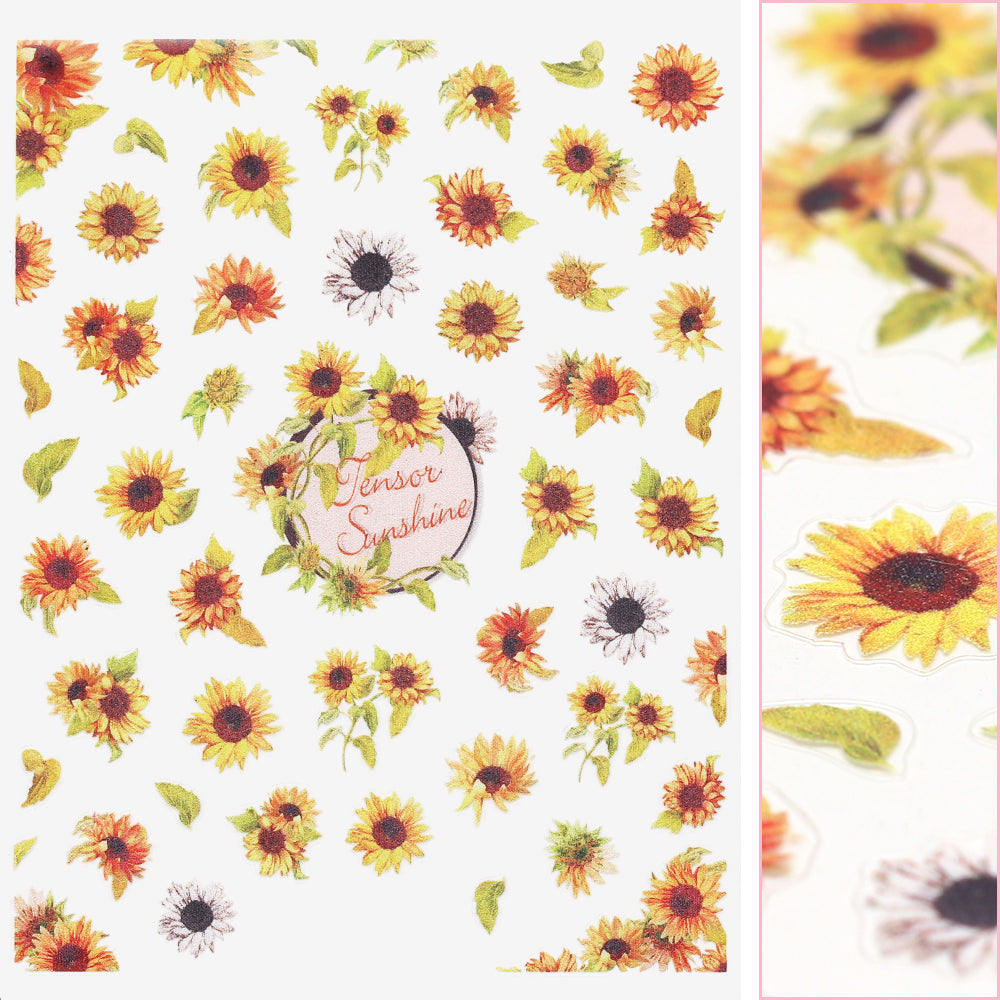  Floral Nail Art Sticker / Sunflower Dreams 