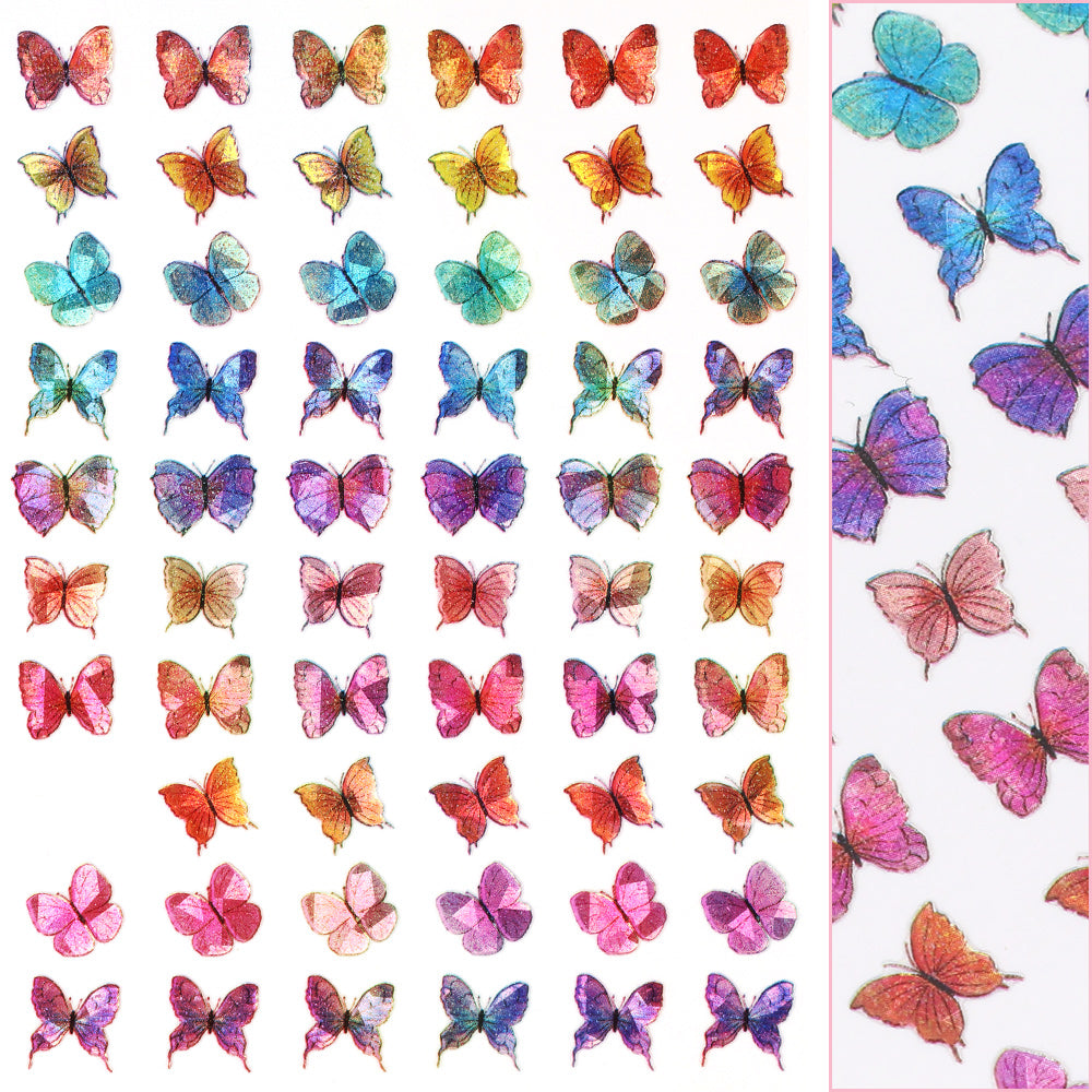  Holographic Butterfly Nail Art Sticker / Morpho 