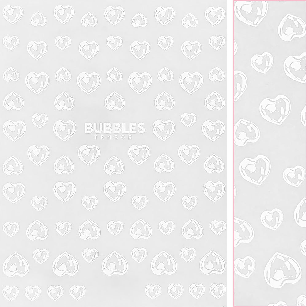  Kawaii Nail Art Sticker / Heart Bubbles 