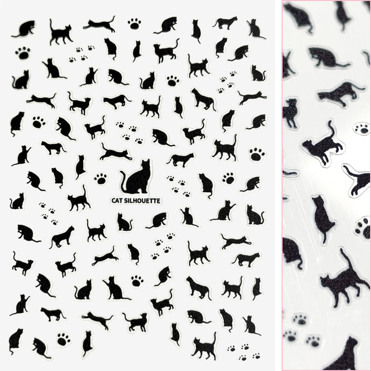  Kawaii Nail Art Sticker / Cat Silhouette 