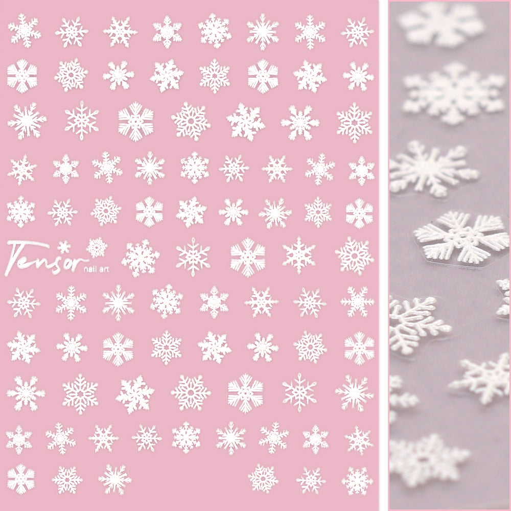  Holiday 3D Embossed Nail Art Sticker / Icy Snowflake 