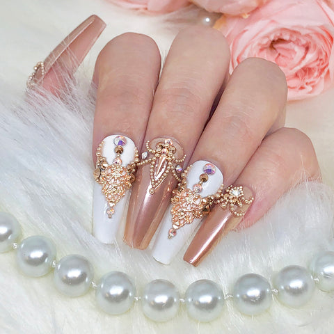 rose gold nail stickers