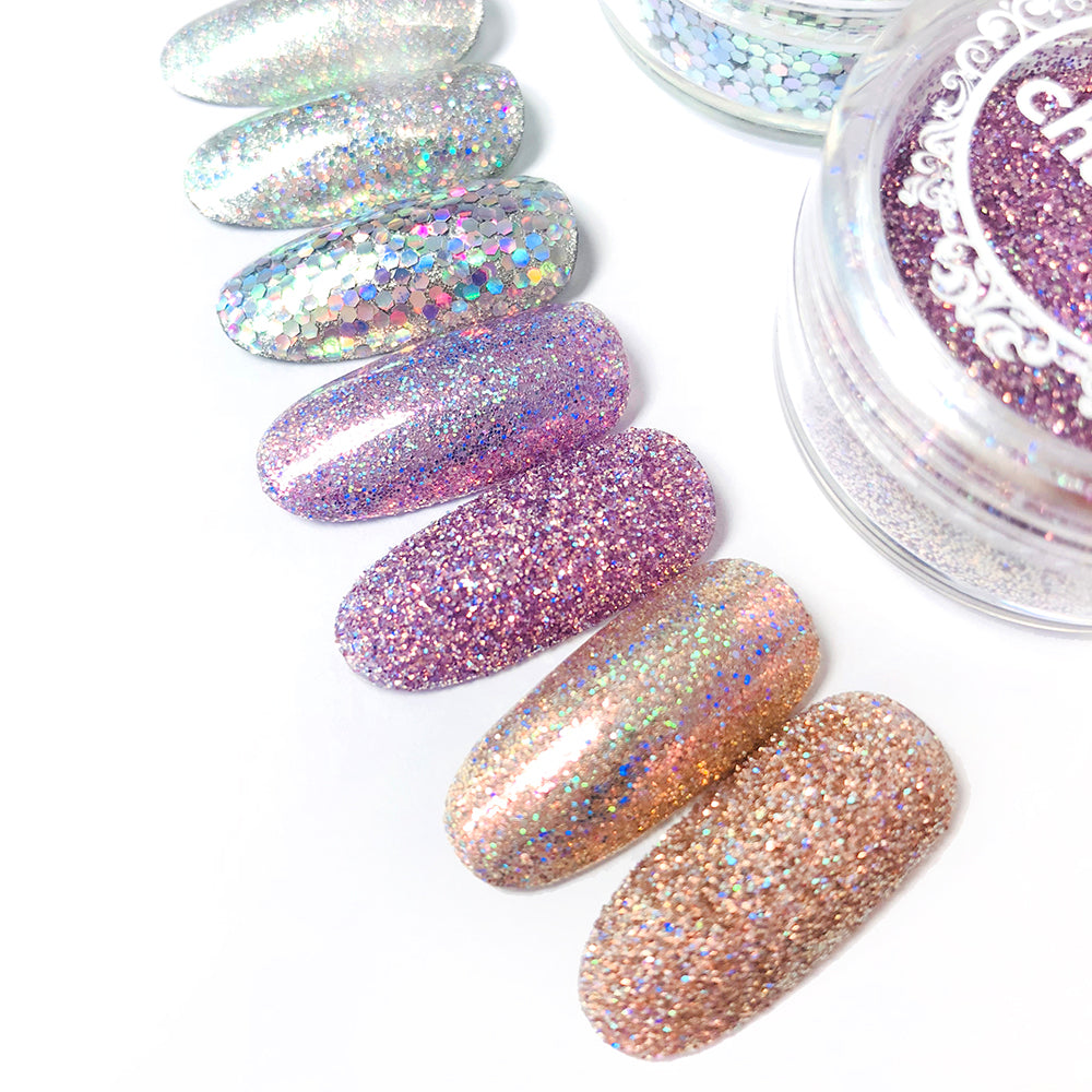 Iridescent Holo Fine Nail Art Glitter / Croquembouche | Daily Charme