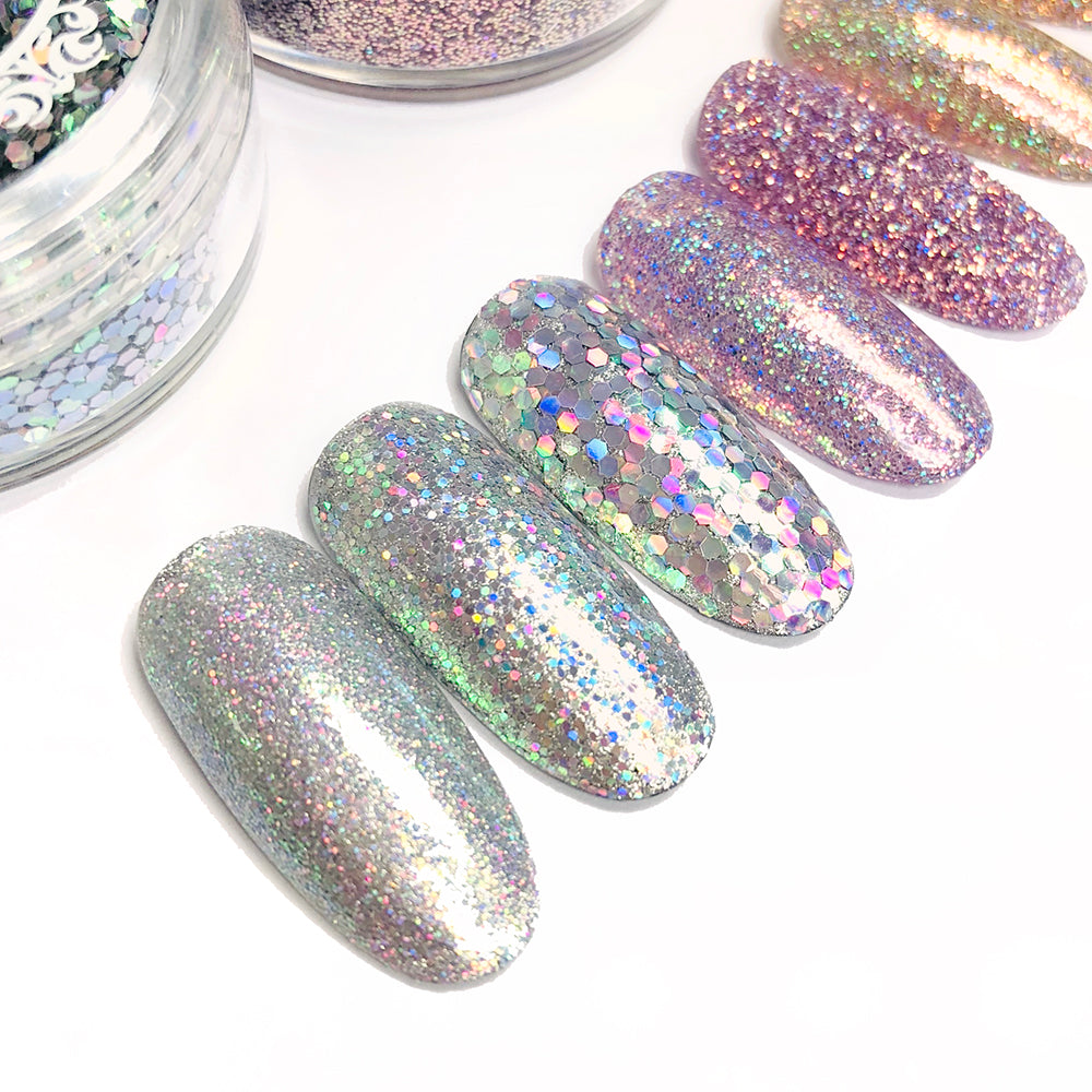 Iridescent Holo Glitter / Silver Magic – Daily Charme