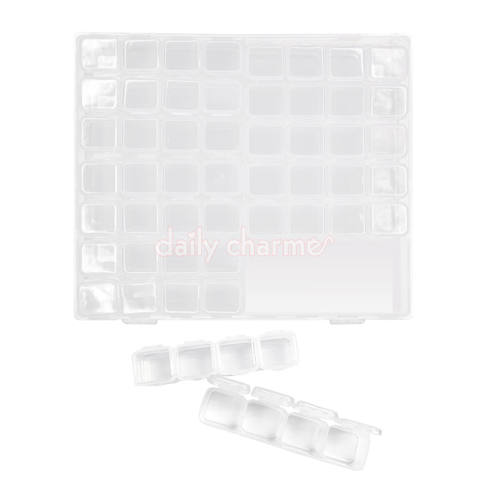  Oversized Plastic Nail Art Decor Storage Box / Clear 