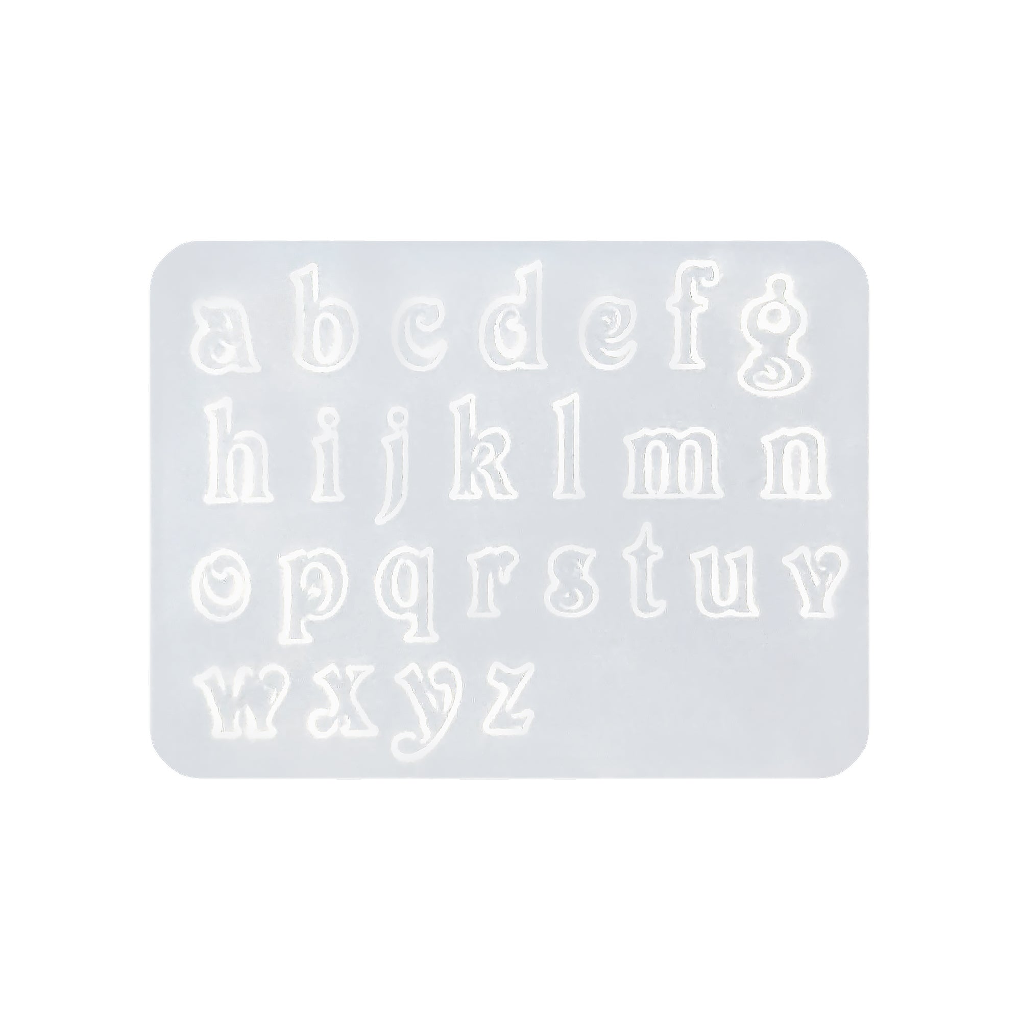 Romantic Swirl Lowercase Alphabet Letters Silicone Mold