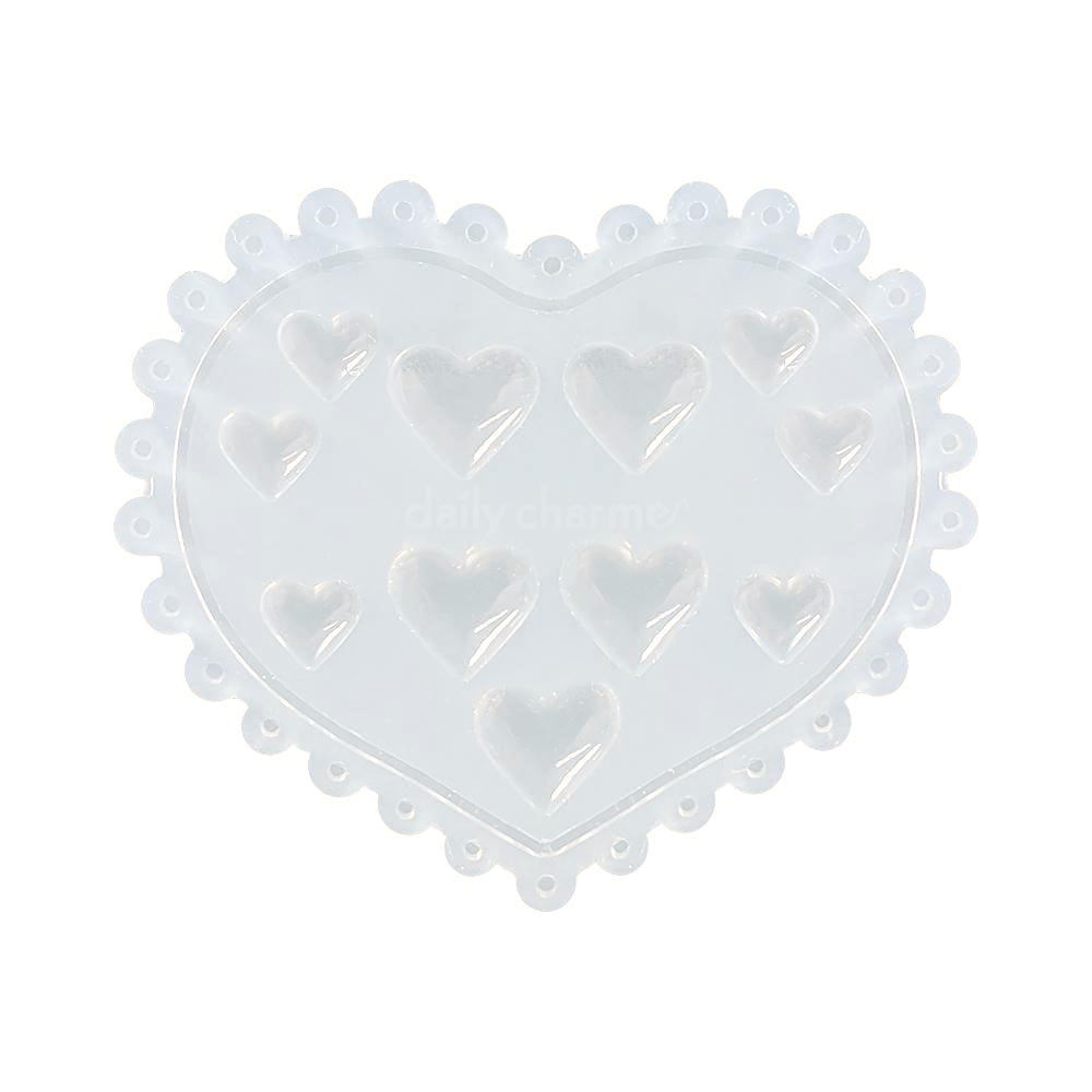  Daily Charme Silicone Nail Art Mold / Lovely Hearts 