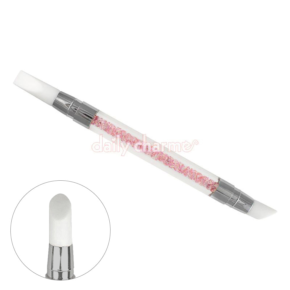 Nail Art Double-head Silicone Pen, Smudge, Powder, Point Drill  Multi-purpose Silicone Pen DIY Nail Tool  