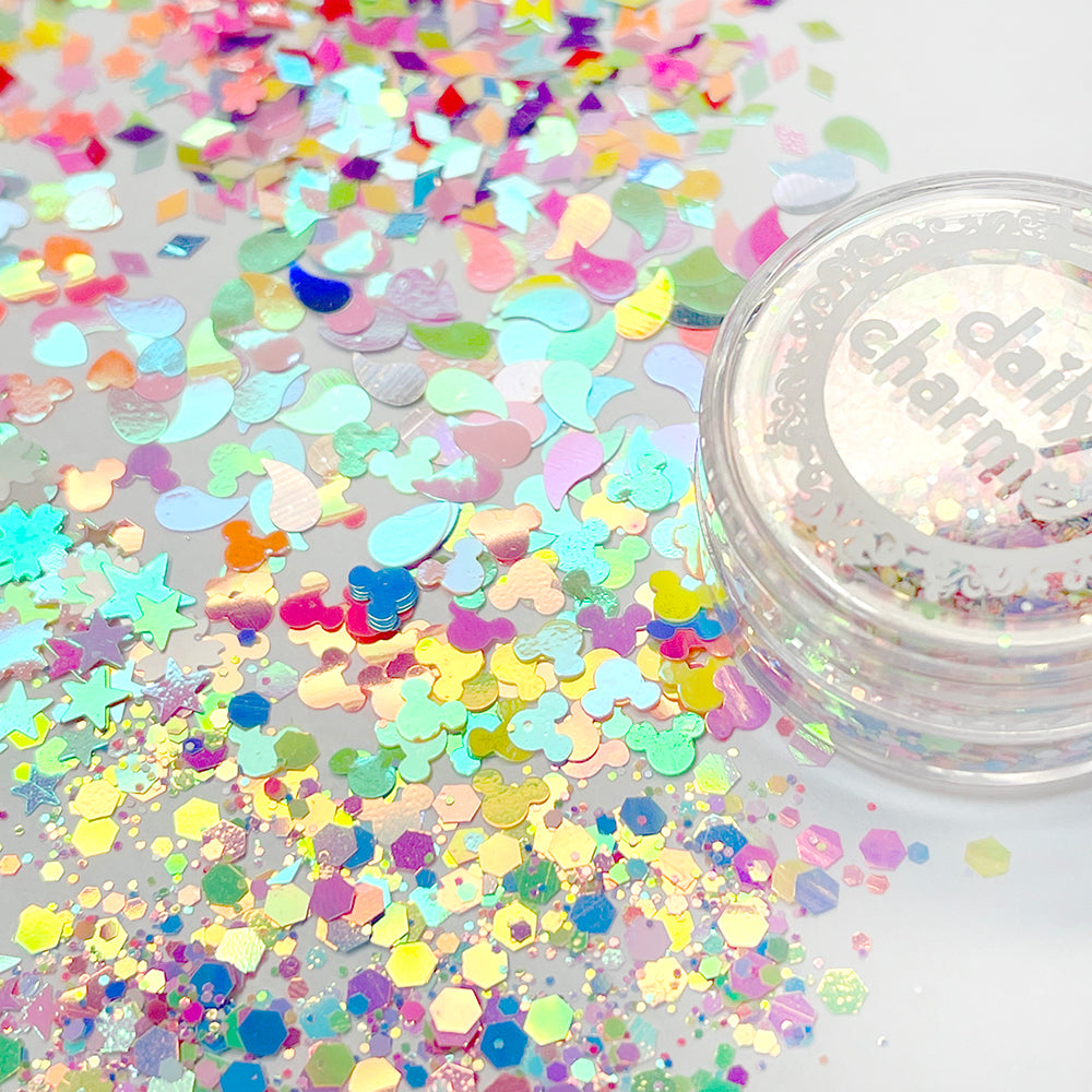 Iridescent Neon Mixed Shape Glitter Set / 12 Jars – Daily Charme