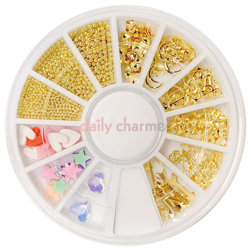  Valentine's Day Nail Art Wheel / 12 Decors 