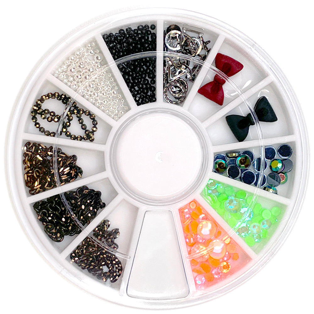  Halloween Nail Art Wheel / 12 Decors 