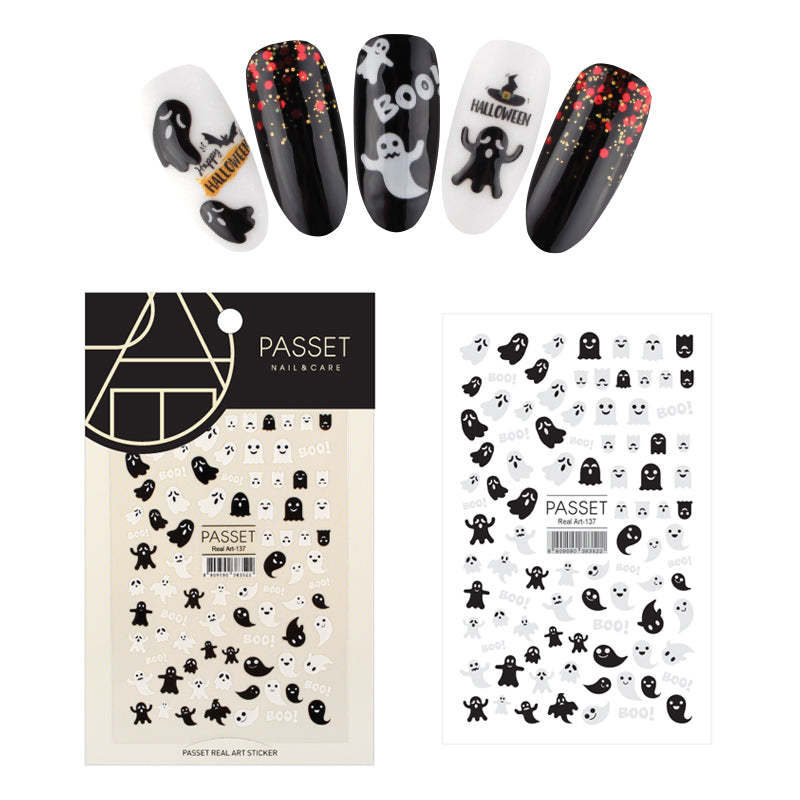  Passet Halloween Nail Art Sticker / Boo 