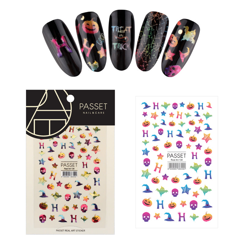  Passet Halloween Nail Art Sticker / Haunting 