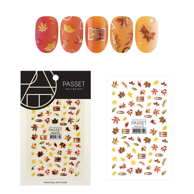  Passet Nail Art Sticker / Fall Leaves 