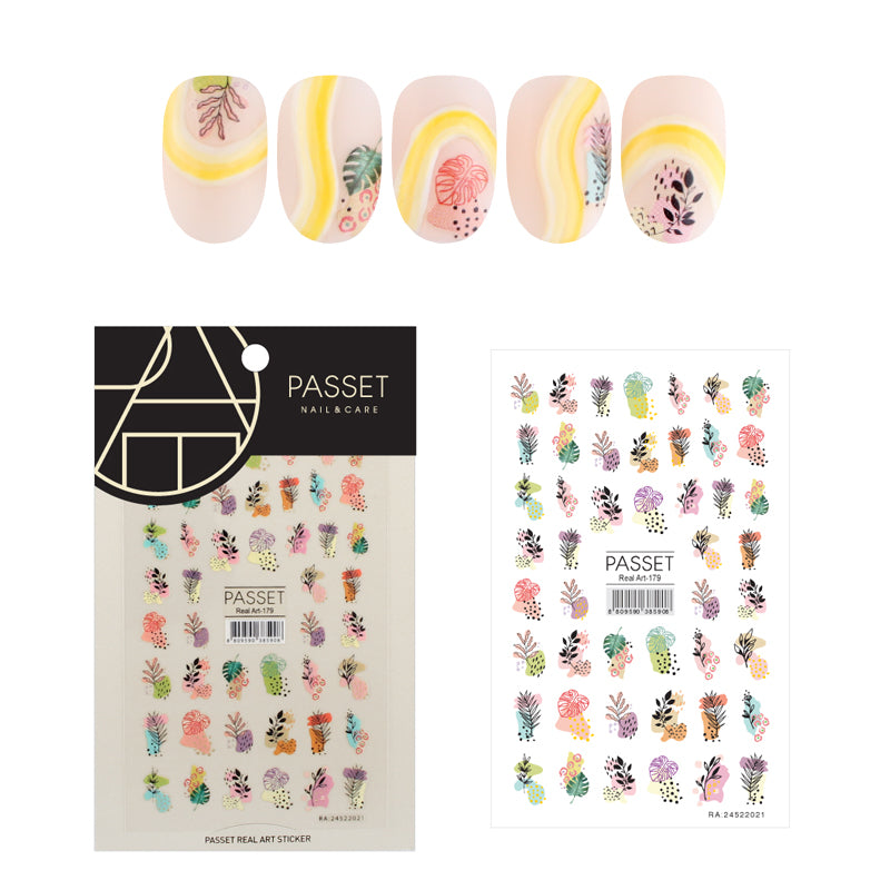  Passet Nail Art Sticker / Abstract Plants 