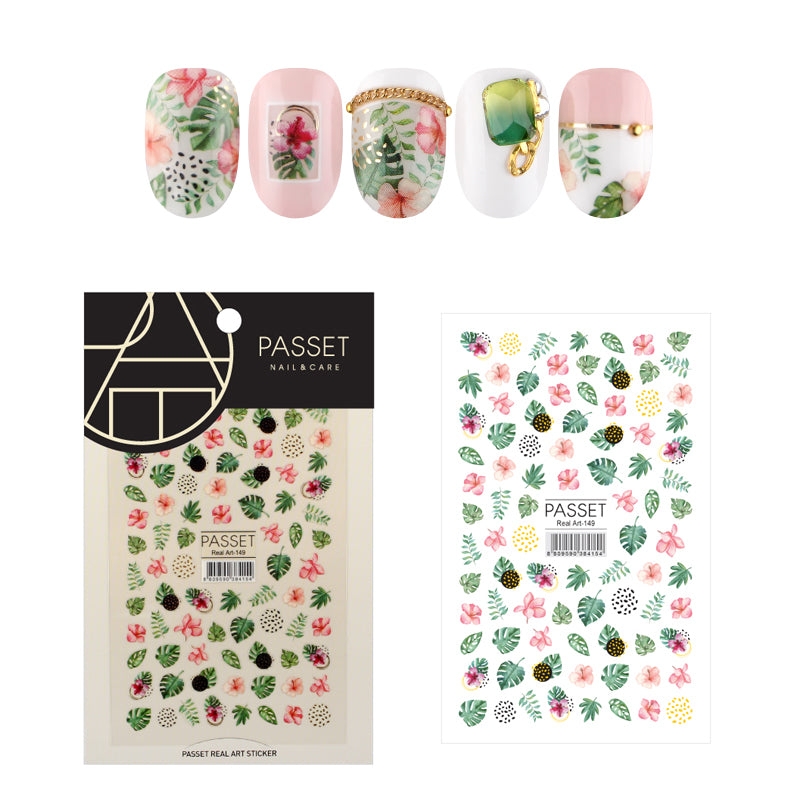  Passet Nail Art Sticker / Monstera Blooms 