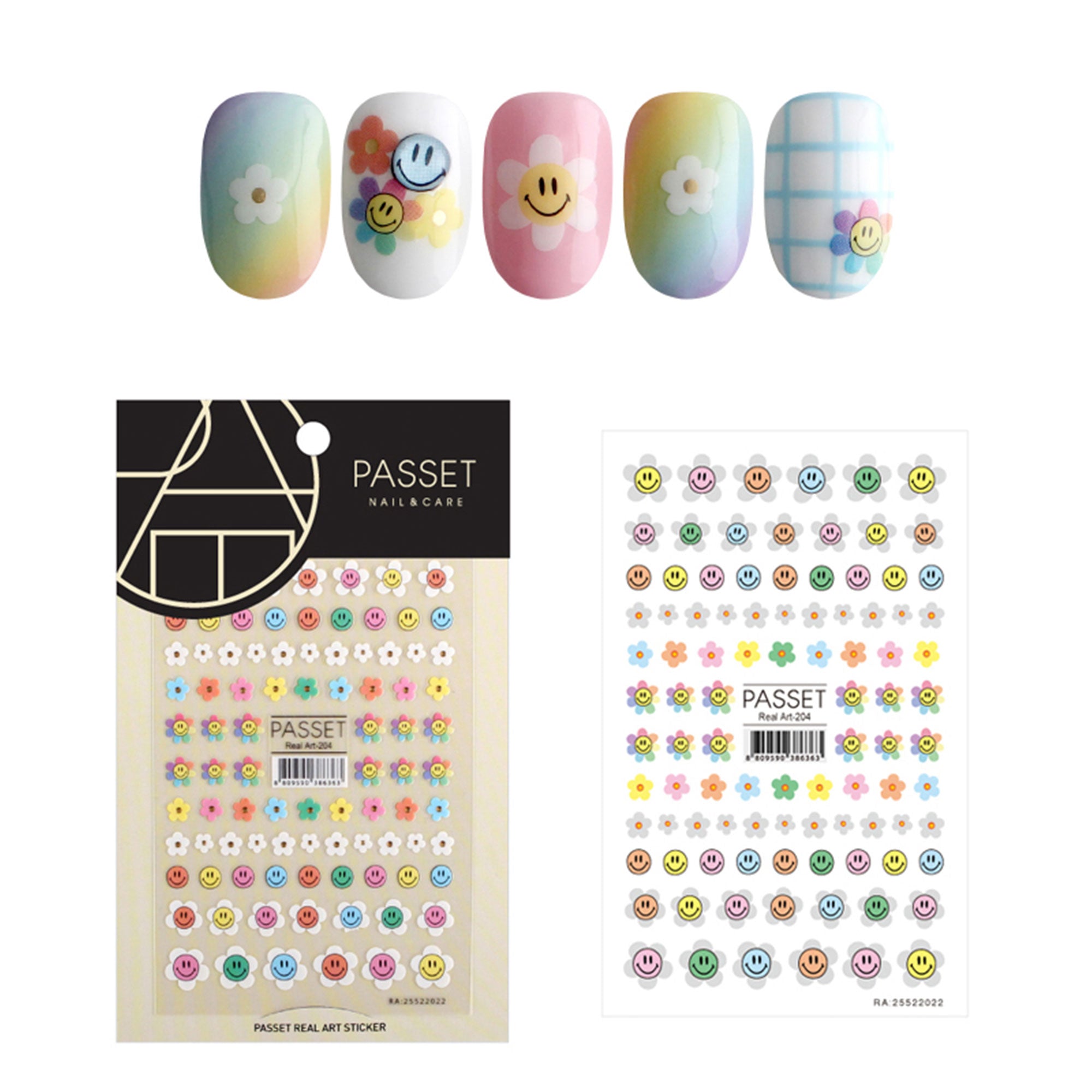  Passet Nail Art Sticker / Daisy Smileys 