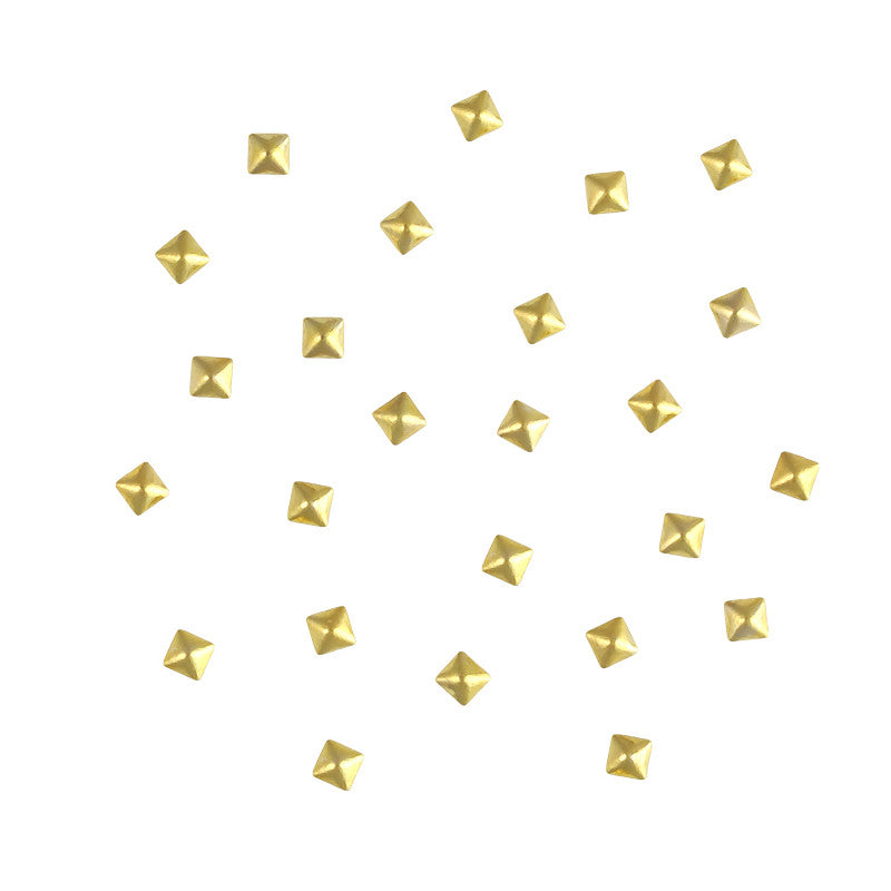  Mini Square Pyramid Stud / Gold 