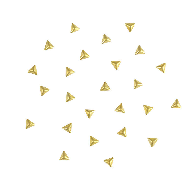  Mini Triangle Pyramid Stud / Gold 