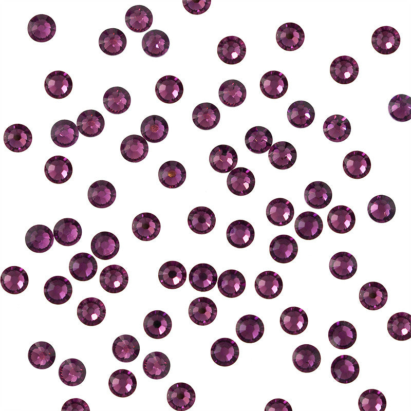  Swarovski Round Flatback Rhinestone / Amethyst 