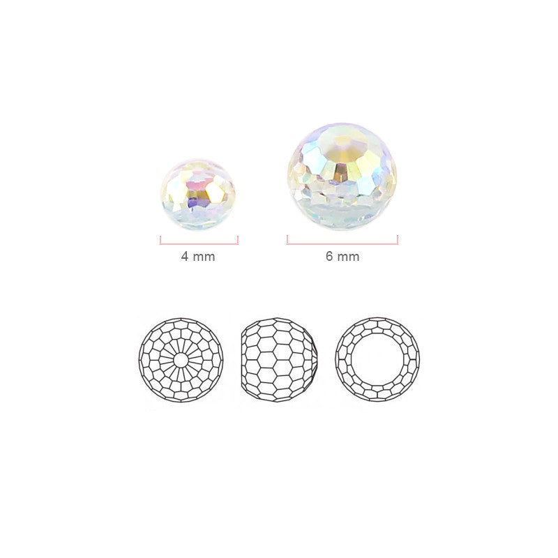Swarovski Crystal Ball Orb Sphere Globe Faceted Flatback / AB – Daily ...