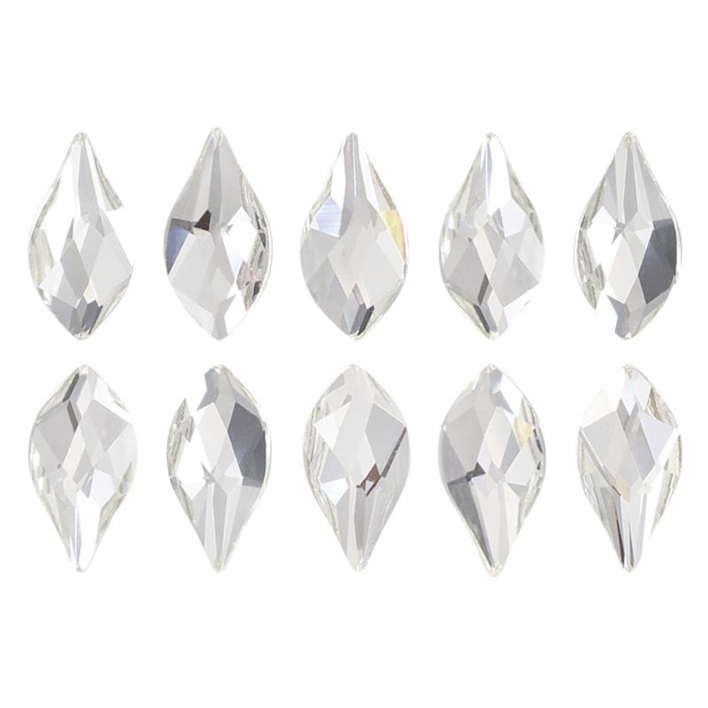  Swarovski Flame Flatback Rhinestone / Clear 