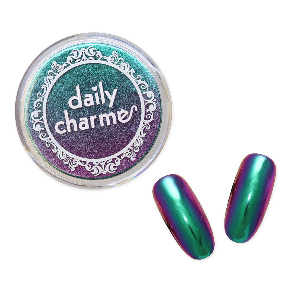 Chameleon Color Shifting Chrome Powder Nail Art / Artemis Green