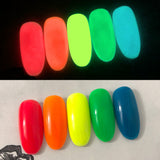 glow in the dark orange nails