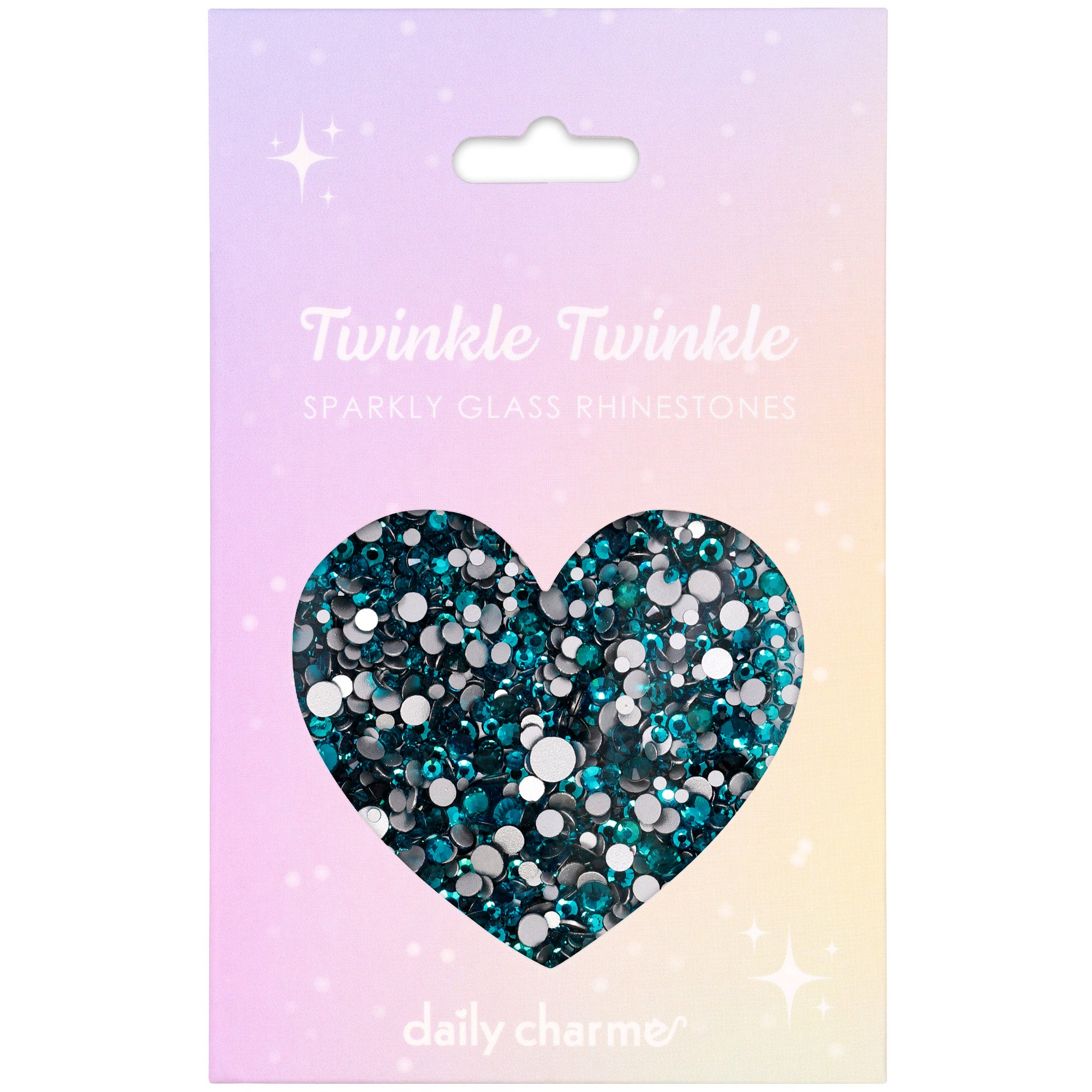  Twinkle Twinkle Round Flatback Rhinestone Mix / Indicolite 