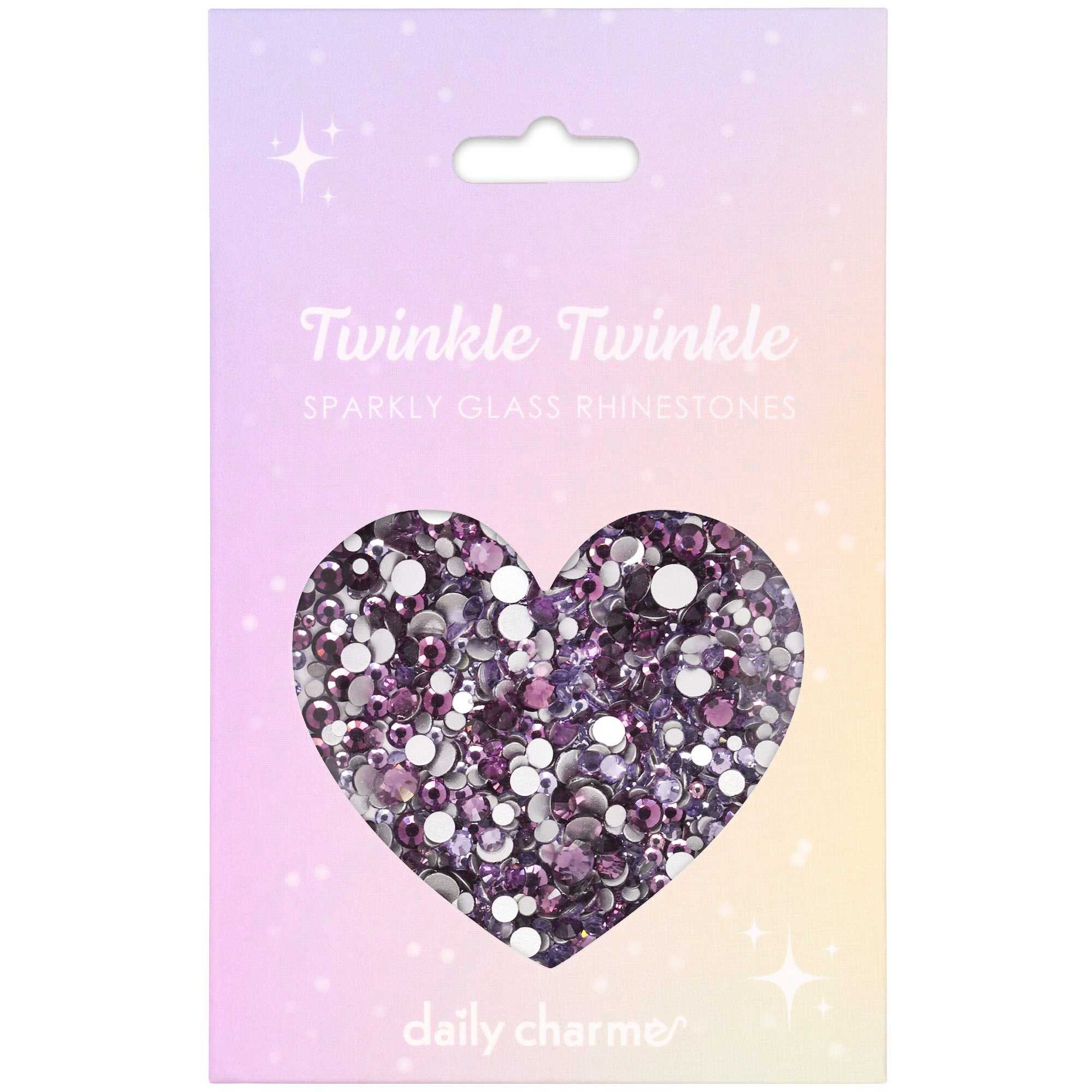  Twinkle Twinkle Round Flatback Rhinestone Mix / Amethyst 