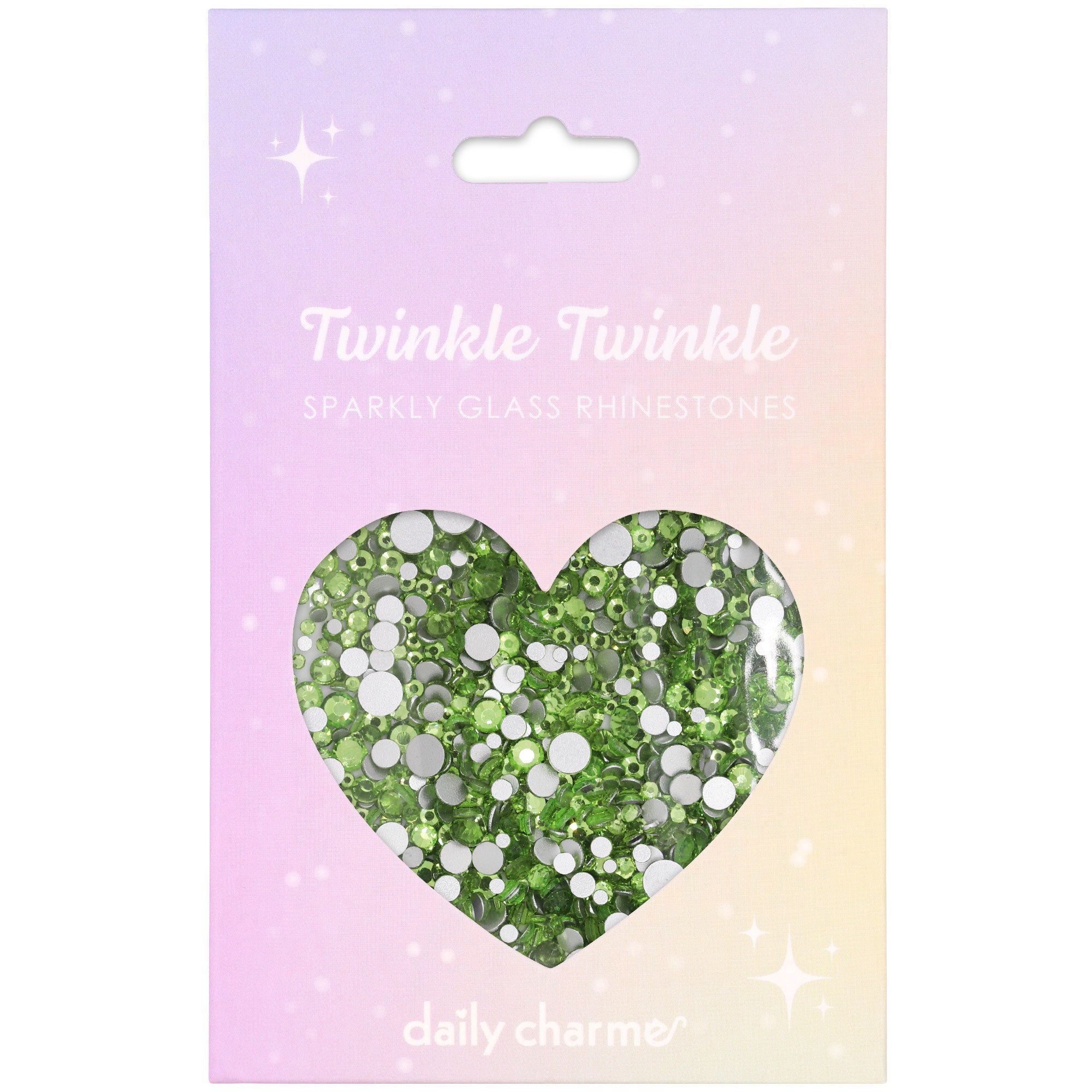  Twinkle Twinkle Round Flatback Rhinestone Mix / Peridot 