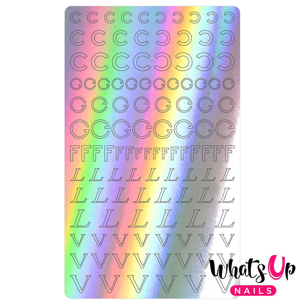  Vinyl Sticker / Designer Luxury / Holographic Silver 