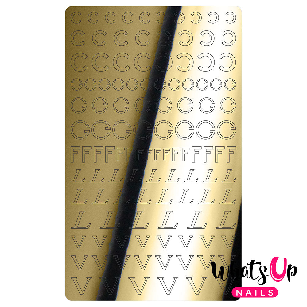  Vinyl Sticker / Designer Luxury / Metallic Gold 