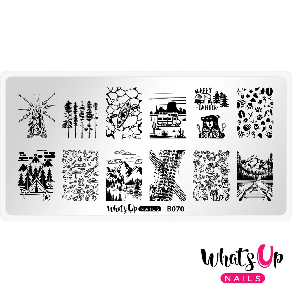  Whats Up Nails Stamping Plate / Campfire Stories 