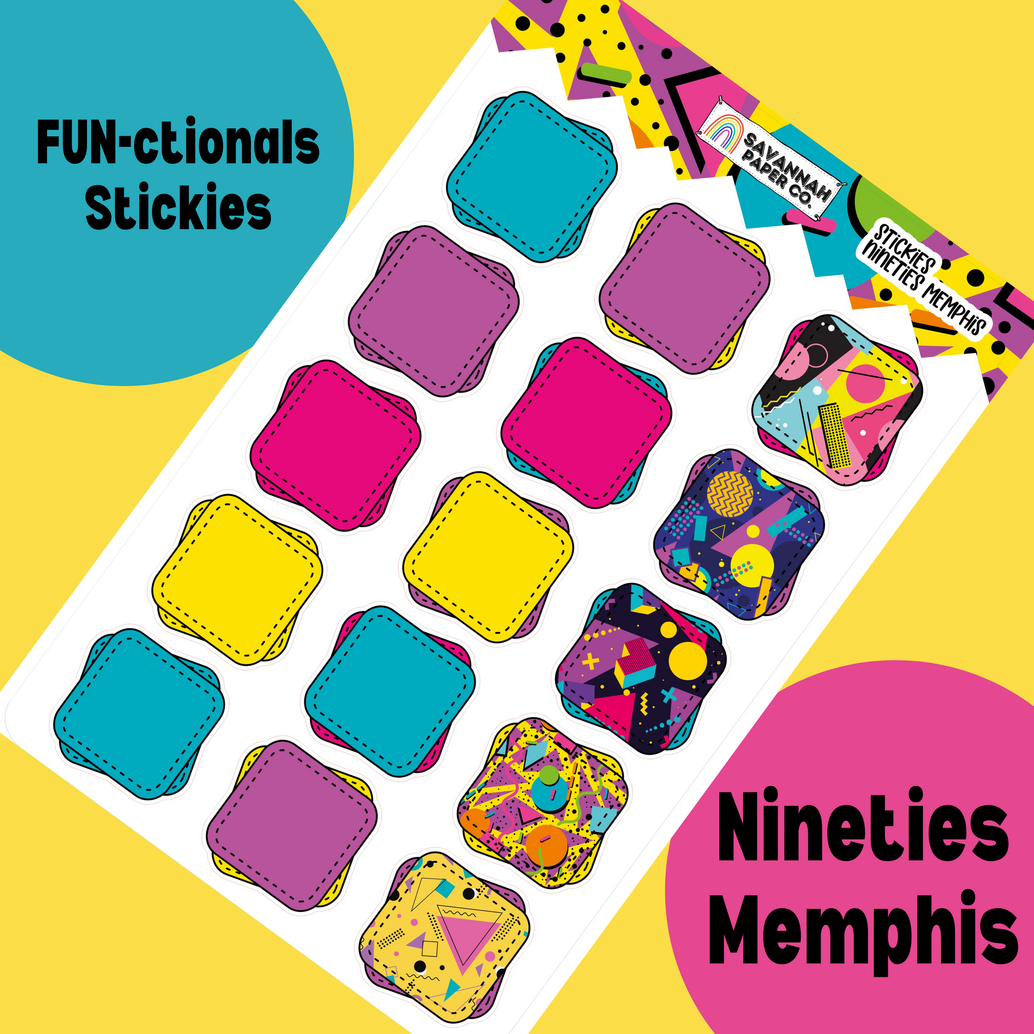 Nineties Memphis Stickies (Stickers)