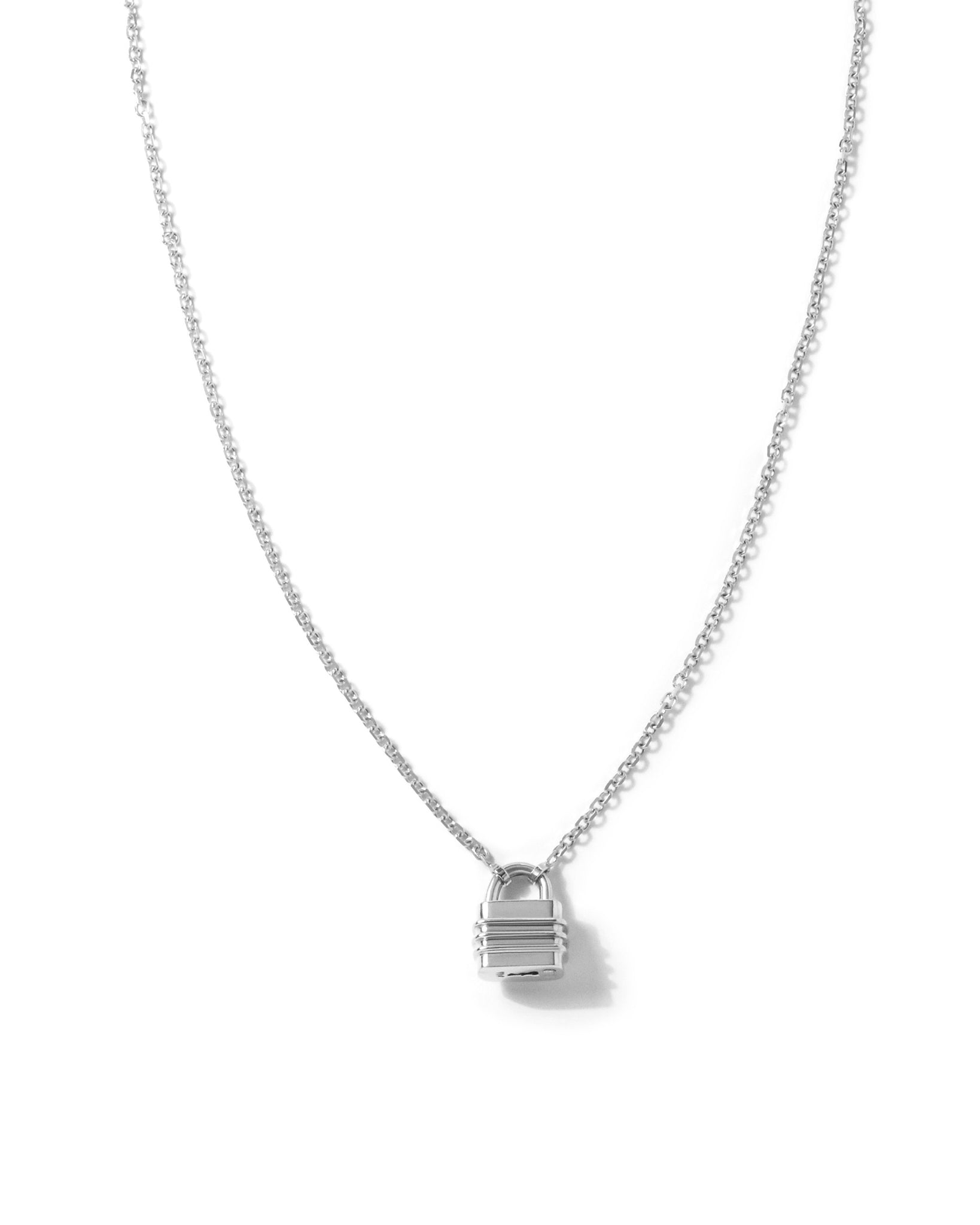 silver lock pendant