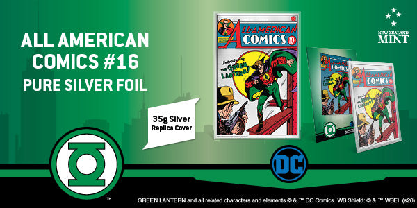 Pure Silver Foil shows the original GREEN LANTERN on All American Comics #16 | NZ Mint