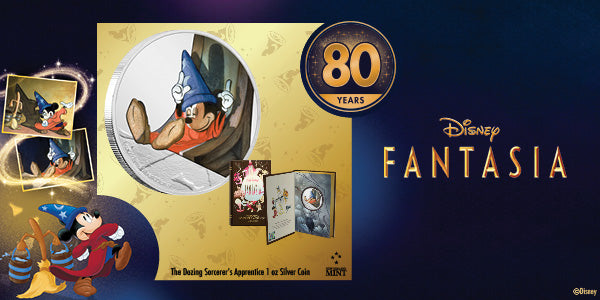 Disney Fantasia 80th Anniversary - The Dozing Sorcerer’s Apprentice 1oz Silver Coin