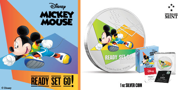 Disney Mickey Mouse 2020 – Ready Set Go! 1oz Silver Coin