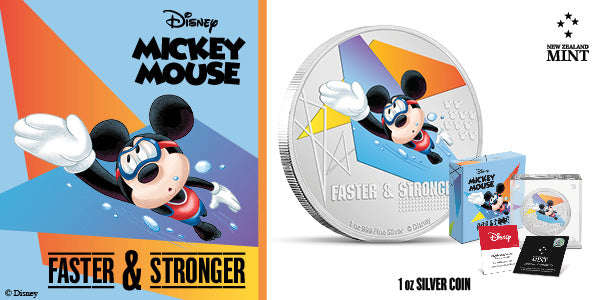 Disney Mickey Mouse 2020 – Faster & Stronger 1oz Silver Coin