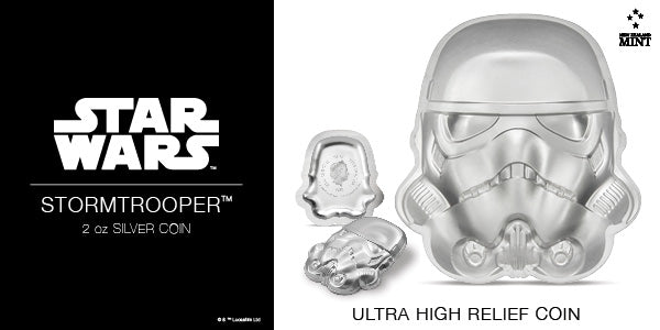 Star Wars™ Helmets: Stormtrooper Helmet Ultra High Relief 2oz Silver Coin