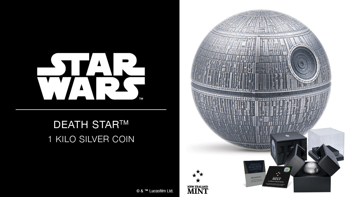 Incredible Star Wars™ Death Star™ 1kg Silver Coin Available Now from NZ Mint!
