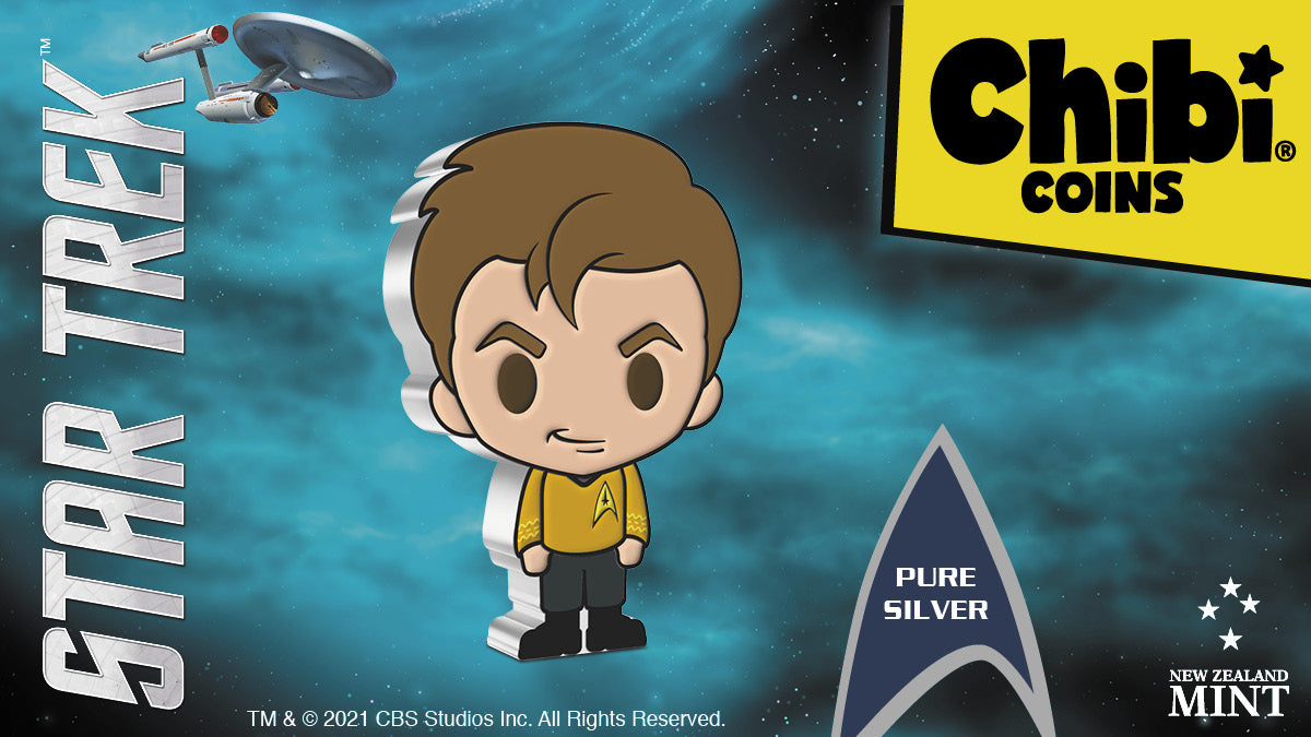 We are thrilled to reveal that, in partnership with ViacomCBS, you now have the chance to own the first Chibi® Coin in a Star Trek Series! Naturally this first coin features the esteemed captain of the U.S.S. Enterprise NCC-1701, Captain James T. Kirk.