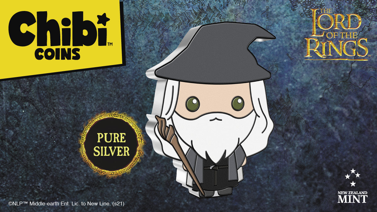 The next coin in our THE LORD OF THE RINGS ™ Chibi® Coin Series features the wise wizard, Gandalf the Grey. Gandalf takes a keen interest and joy in the goings-on of humble Hobbits. Indeed, he often went to the Shire for respite from errands.