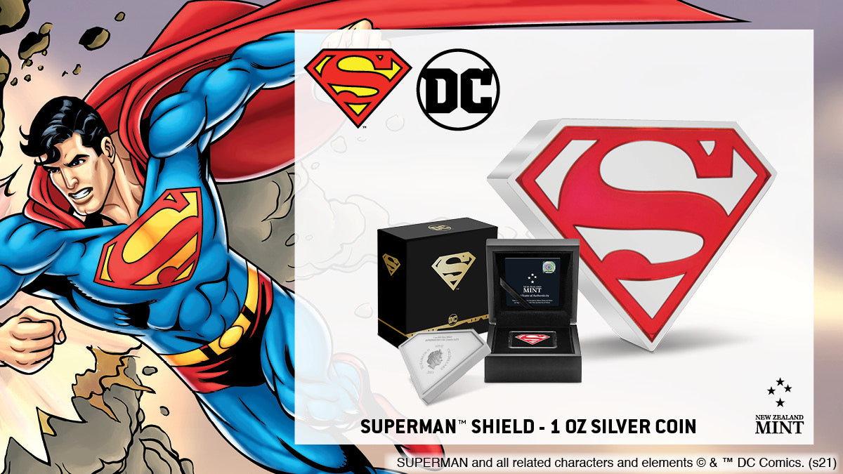 SUPERMAN™ Shield 1oz Silver Coin Available Now!