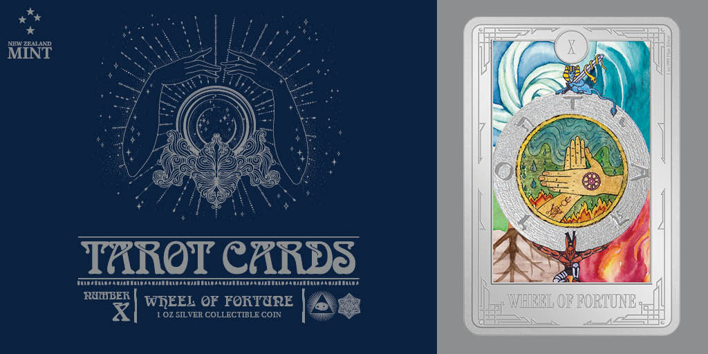 Experience the Cyclic Nature of Life! Wheel of Fortune Tarot Coin | New Zealand Mint